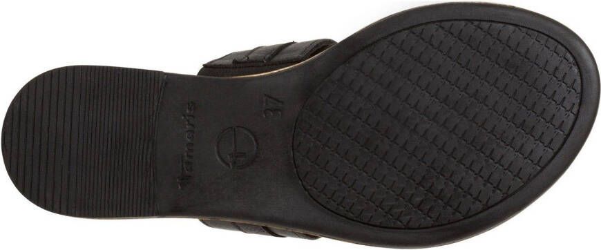 Tamaris Teenslippers zomerschoen slippers met mooi sierelement