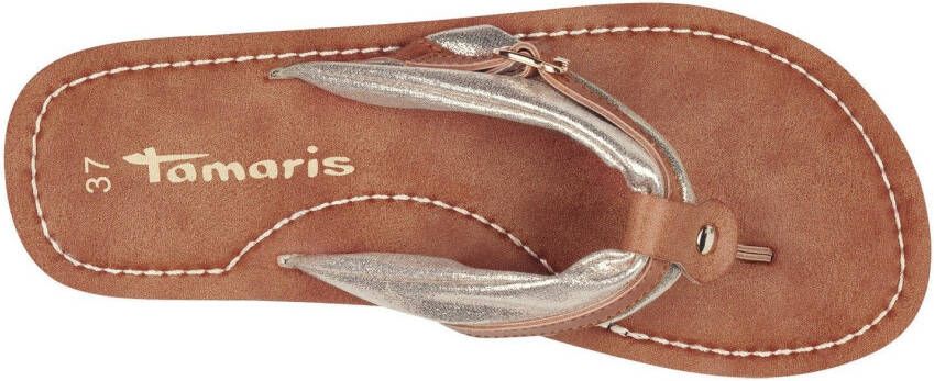 Tamaris Teenslippers Avril zomerschoen slippers met mooie logoprint