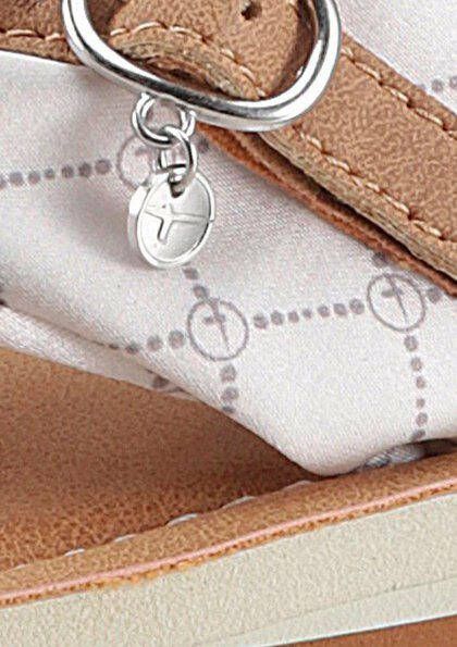 Tamaris Teenslippers Avril zomerschoen slippers met mooie logoprint