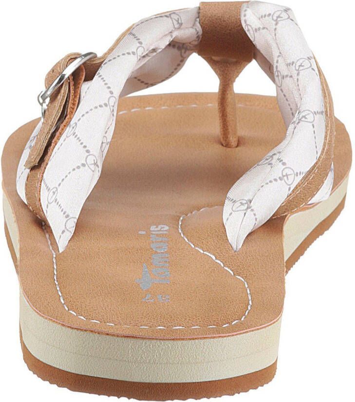 Tamaris Teenslippers Avril zomerschoen slippers met mooie logoprint