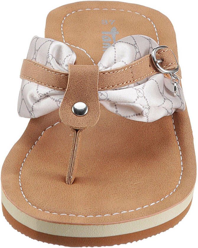 Tamaris Teenslippers Avril zomerschoen slippers met mooie logoprint