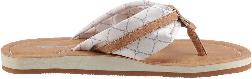 Tamaris Teenslippers Avril zomerschoen slippers met mooie logoprint