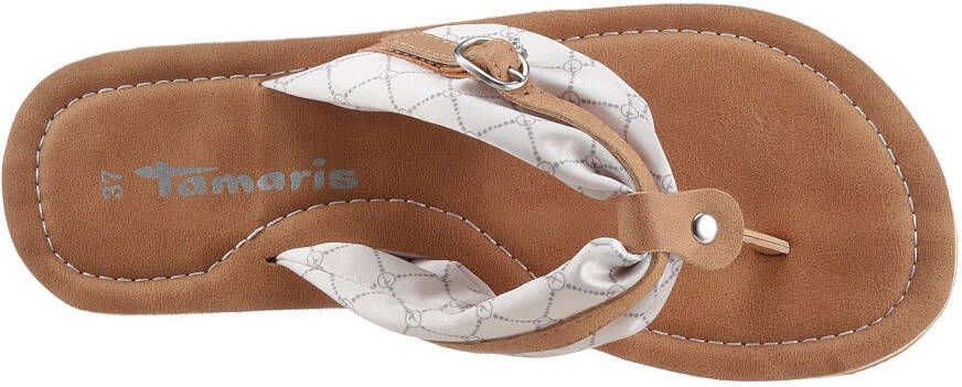 Tamaris Teenslippers Avril zomerschoen slippers met mooie logoprint