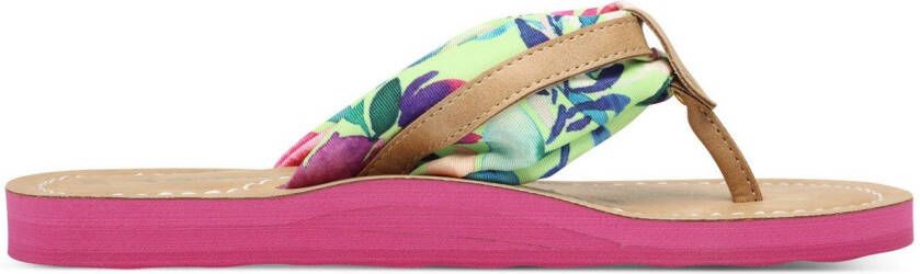 Tamaris Teenslippers Avril zomerschoenen flats slippers met t-logo hanger