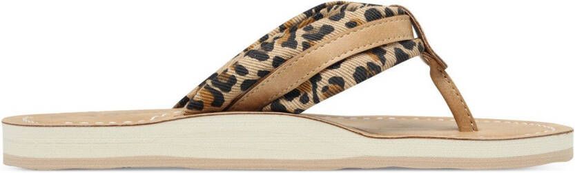 Tamaris Teenslippers Avril zomerschoenen flats slippers met t-logo hanger