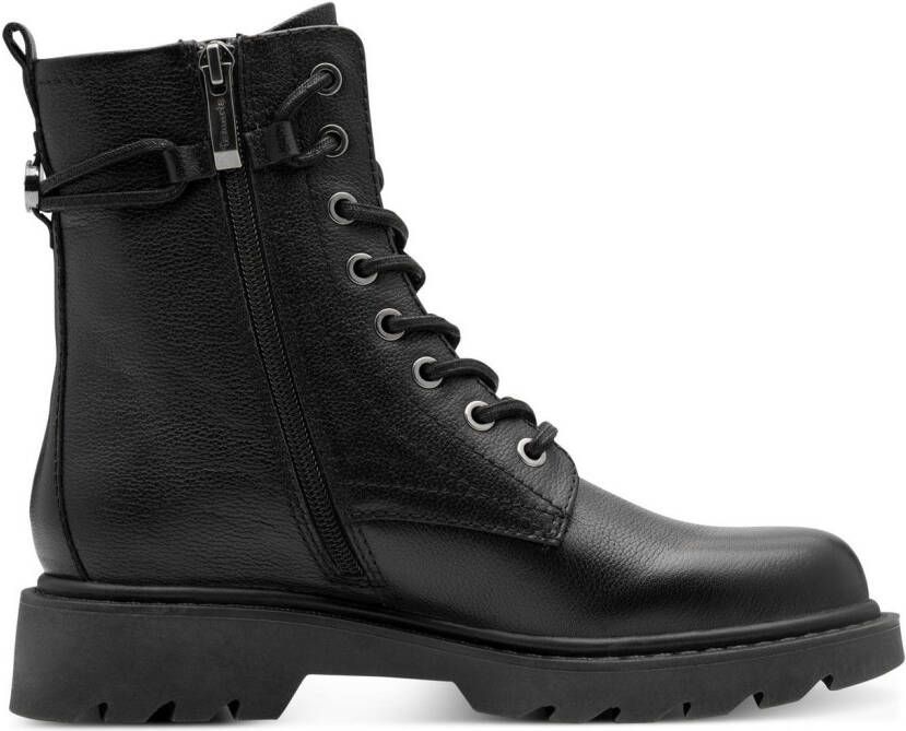Tamaris Veterlaarsjes blokhak veterboots met schachtomwikkelende veters - Foto 5