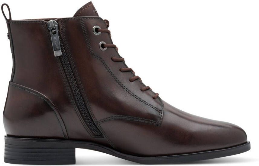 Tamaris Veterlaarsjes blokhak veterboots zakelijke schoen met touch it-uitvoering