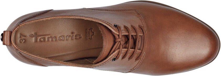 Tamaris Veterpumps halfshoe veterschoen blokhak met touch-it-uitrusting