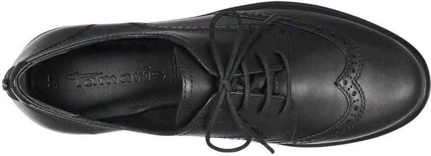 Tamaris Veterschoenen met fijne lyrische perforatie vrijetijdsschoen lage schoen veterschoen