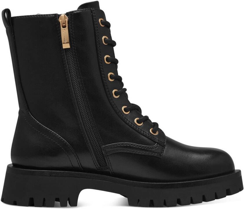Tamaris Veterschoenen blokhak veterschoen chunky boots met binnenrits