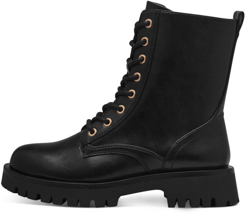 Tamaris Veterschoenen blokhak veterschoen chunky boots met binnenrits