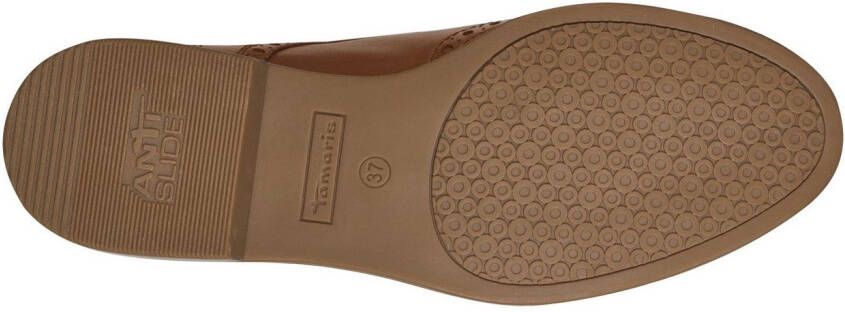 Tamaris Veterschoenen blokhak businessschoen lage schoen met lyra-perforatie