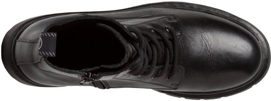 Tamaris Veterschoenen lace-up ankle boots chunky boots with logoprinted pull tab