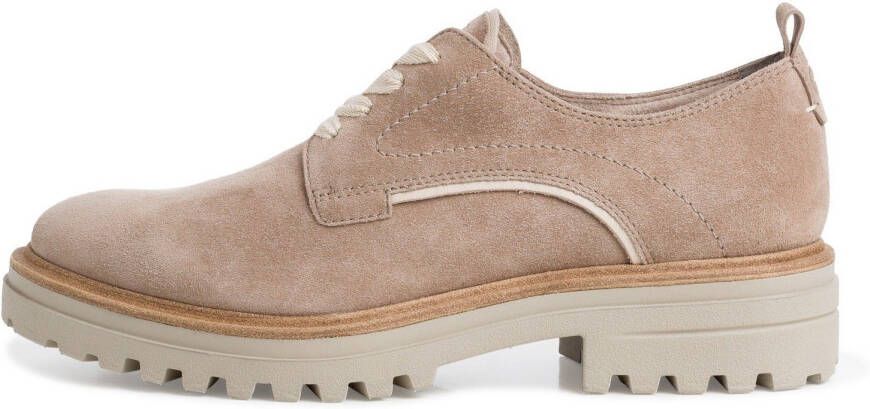 Tamaris Veterschoenen met stijlvol contrastbeleg