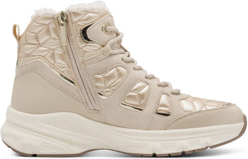 Tamaris Winterlaarzen sleehak veterboots met afgesteppte wattaties - Foto 6