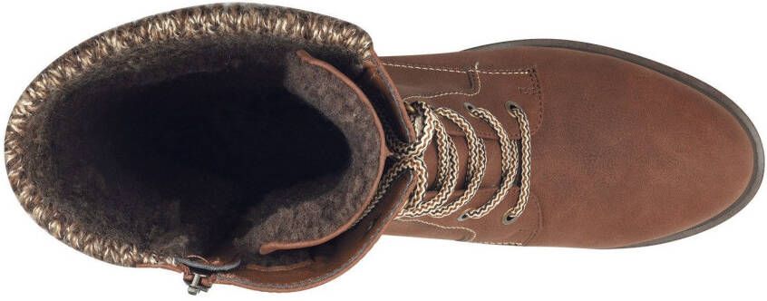 Tamaris Winterlaarzen hakken veterschoenen lange laarzen vegan-verwerking