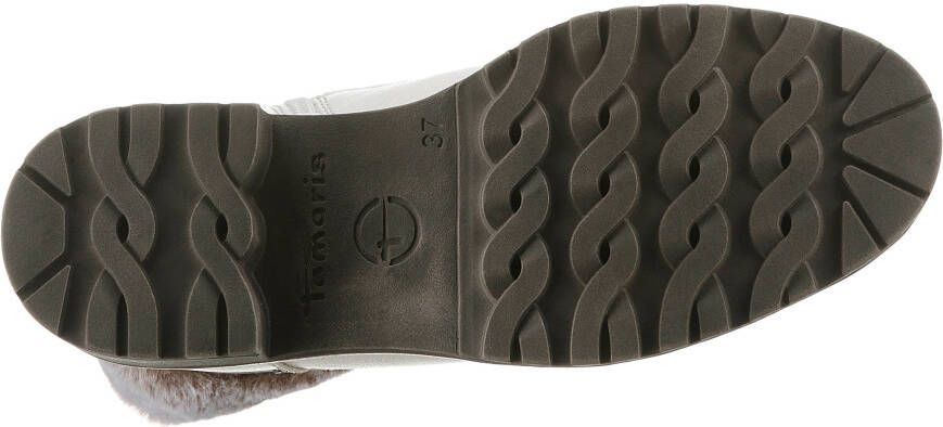 Tamaris Winterlaarzen hakken winter-enkellaars veterschoenen in vegan-verwerking