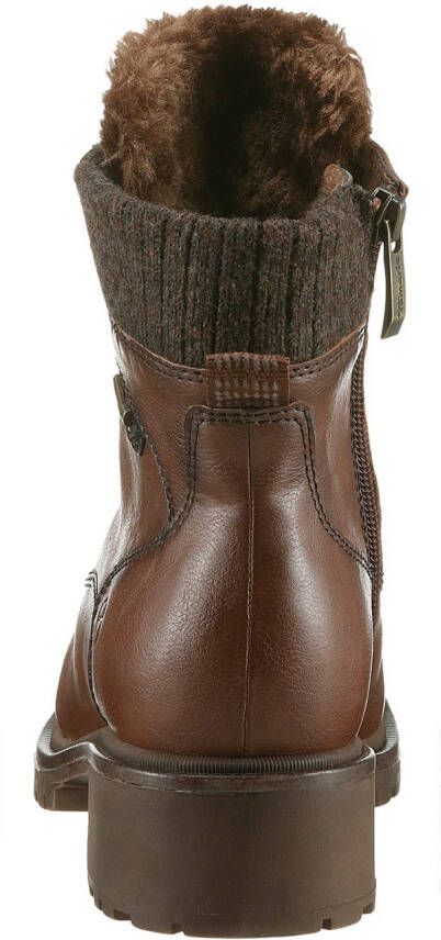 Tamaris Winterlaarzen blokhak veterschoenen winter enkellaars met duo tex-uitrusting