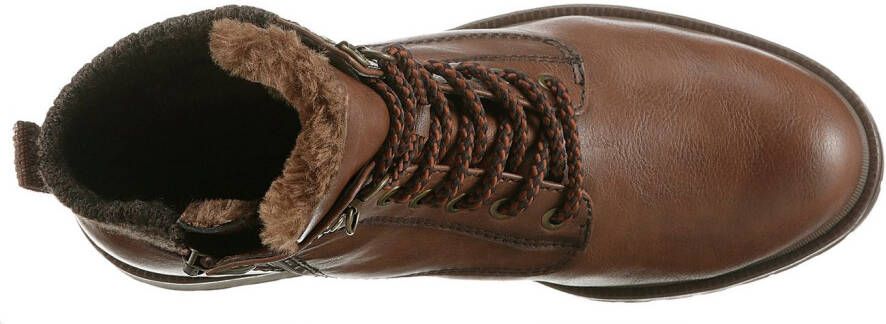 Tamaris Winterlaarzen blokhak veterschoenen winter enkellaars met duo tex-uitrusting