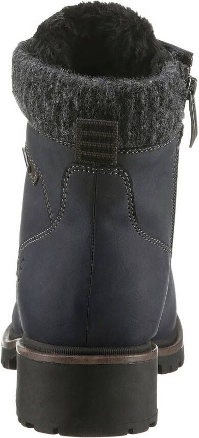 Tamaris Winterlaarzen blokhak veterschoenen winter enkellaars met duo tex-uitrusting
