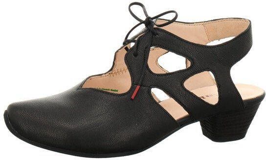 Think! Slingback pumps AIDA dames pump met vetersluiting zomerschoen trechtervormige hak met fijn patroon