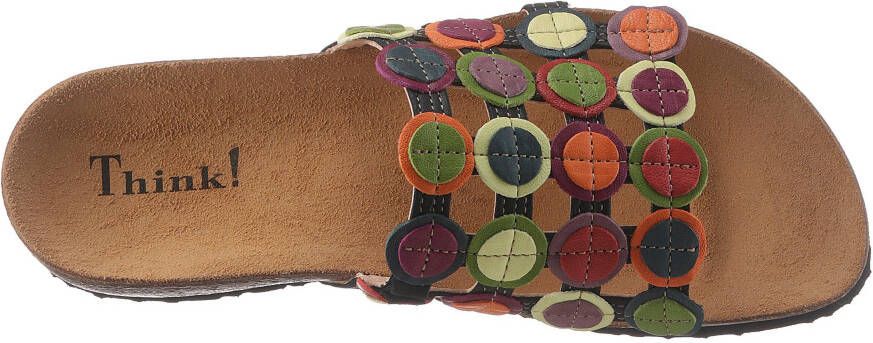 Think! Slippers Julia sleehak zomerschoen pantoffel in cool retrodesign - Foto 8