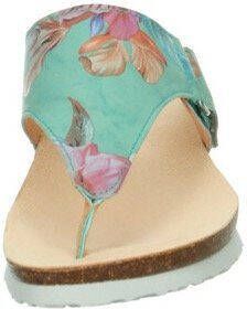 Think! Teenslippers Julia tricothak zomerschoen pantoffels met een licht glanzende look