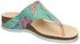 Think! Teenslippers Julia tricothak zomerschoen pantoffels met een licht glanzende look - Thumbnail 5