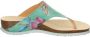 Think! Teenslippers Julia tricothak zomerschoen pantoffels met een licht glanzende look - Thumbnail 7