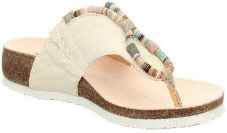 Think! Teenslippers Julia sleehak zomerschoen pantoffels met kleurrijke decoratieve elementen