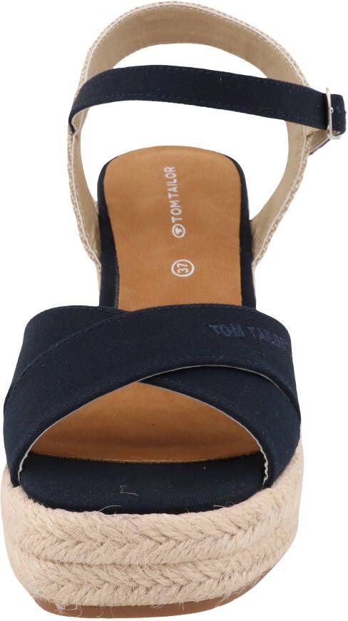 Tom Tailor Highheel sandaaltjes Jolanda zomerschoen sandaal wig hak met verstelbare bandjes