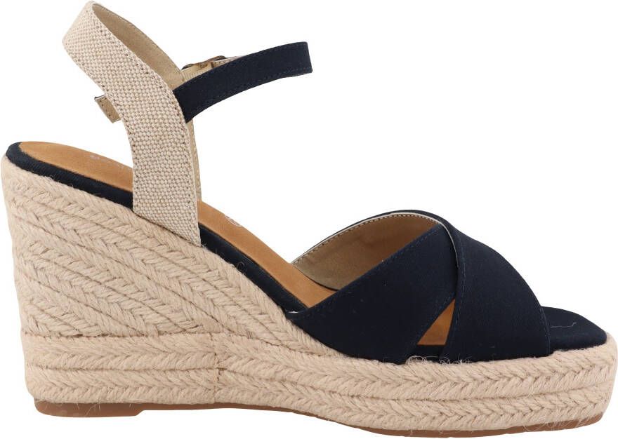 Tom Tailor Highheel sandaaltjes Jolanda zomerschoen sandaal wig hak met verstelbare bandjes
