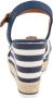 Tom Tailor Highheel sandaaltjes Valeria zomerschoen sandaal wig hak in streep-look - Thumbnail 3