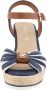 Tom Tailor Highheel sandaaltjes Valeria zomerschoen sandaal wig hak in streep-look - Thumbnail 5