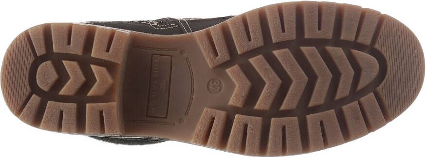 Tom Tailor Hoge veterschoenen met contrasterende stiksels