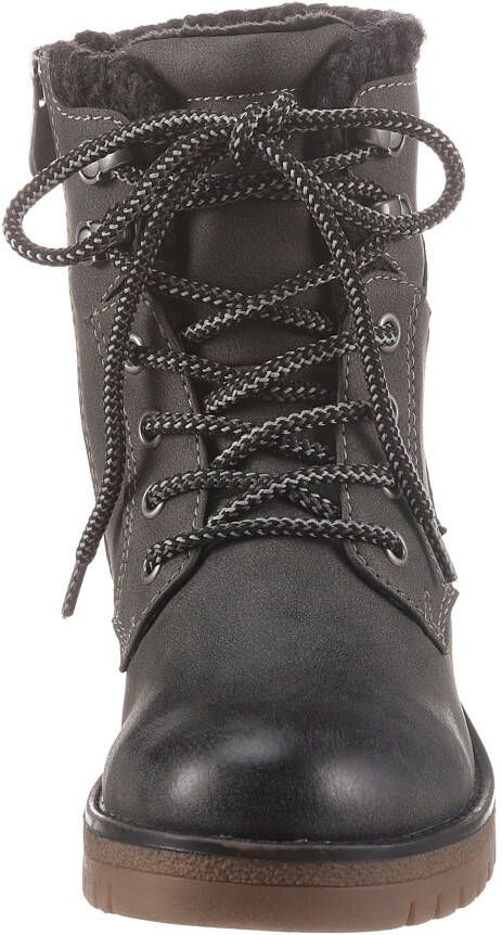 Tom Tailor Hoge veterschoenen met tricotkraag