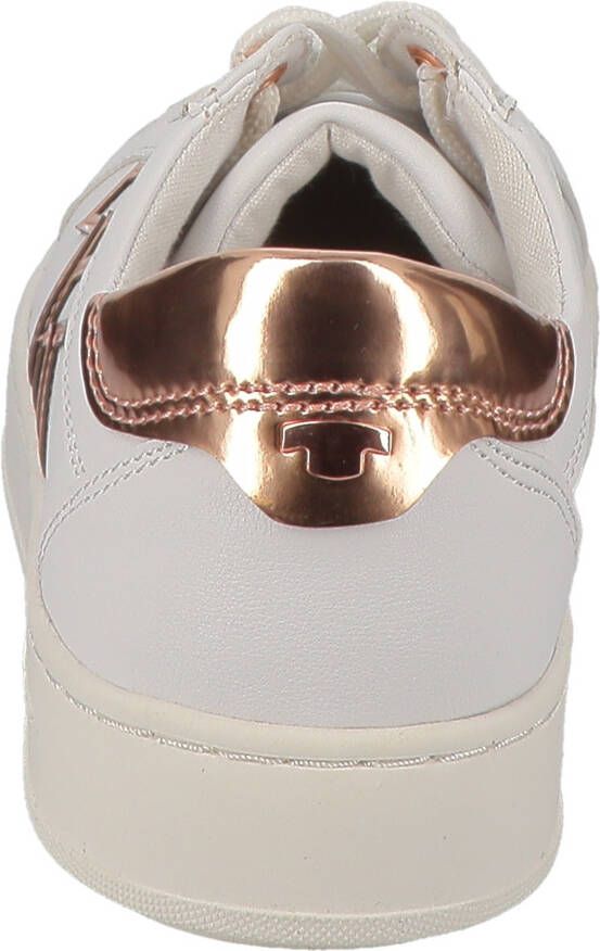 Tom Tailor Plateausneakers Contrastafwerking in metalliclook vrijetijdsschoen lage schoen veterschoen - Foto 3