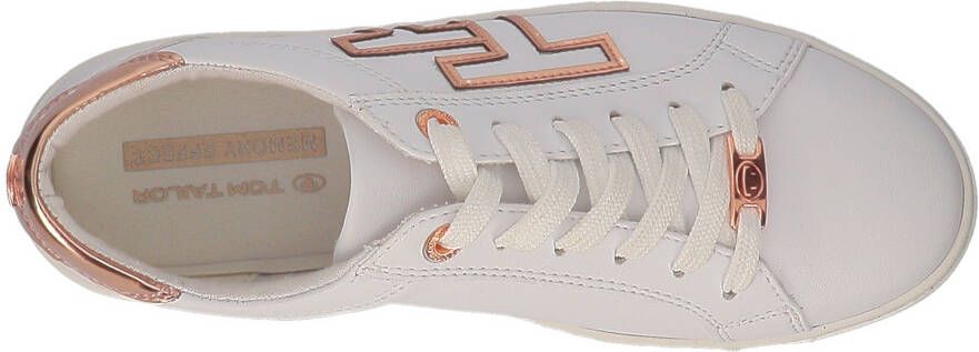 Tom Tailor Plateausneakers Contrastafwerking in metalliclook vrijetijdsschoen lage schoen veterschoen - Foto 7