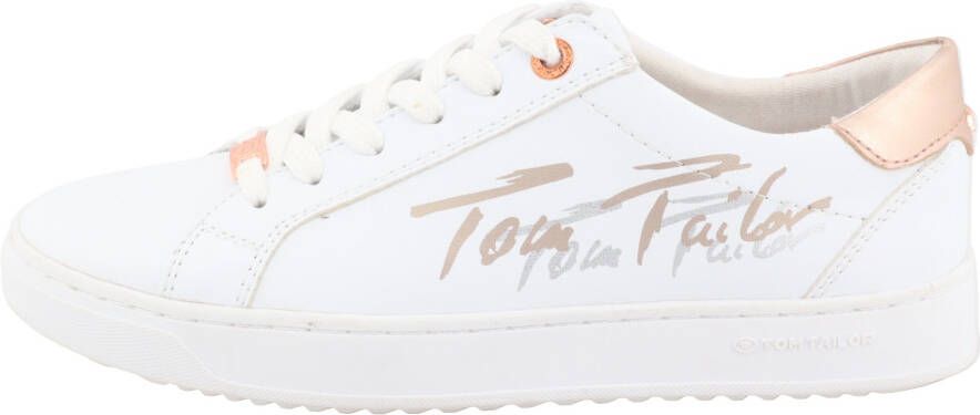Tom Tailor Plateausneakers Ellen met contrastafwerking vrijetijdsschoen lage schoen veterschoen