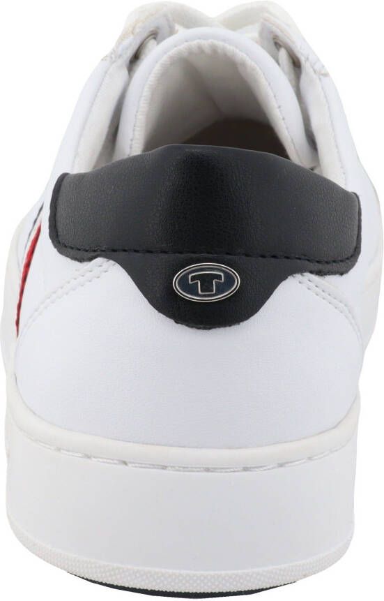 Tom Tailor Plateausneakers Ellen met borduurwerk vrijetijdsschoen lage schoen veterschoen
