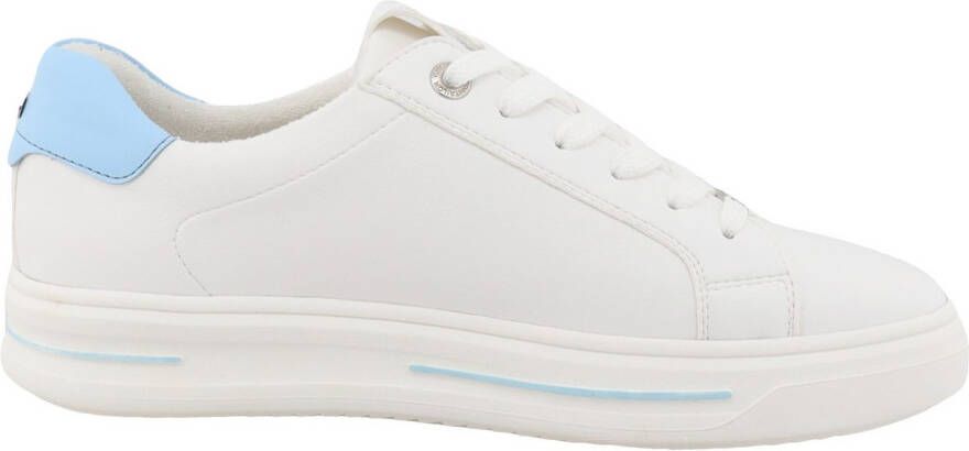 Tom Tailor Plateausneakers lage schoen vrijetijdsschoen veterschoen contrastafwerking op de hiel