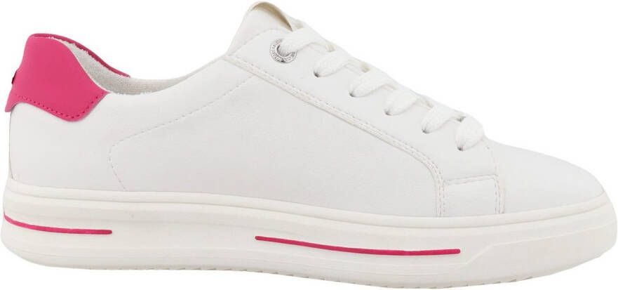 Tom Tailor Plateausneakers lage schoen vrijetijdsschoen veterschoen contrastafwerking op de hiel