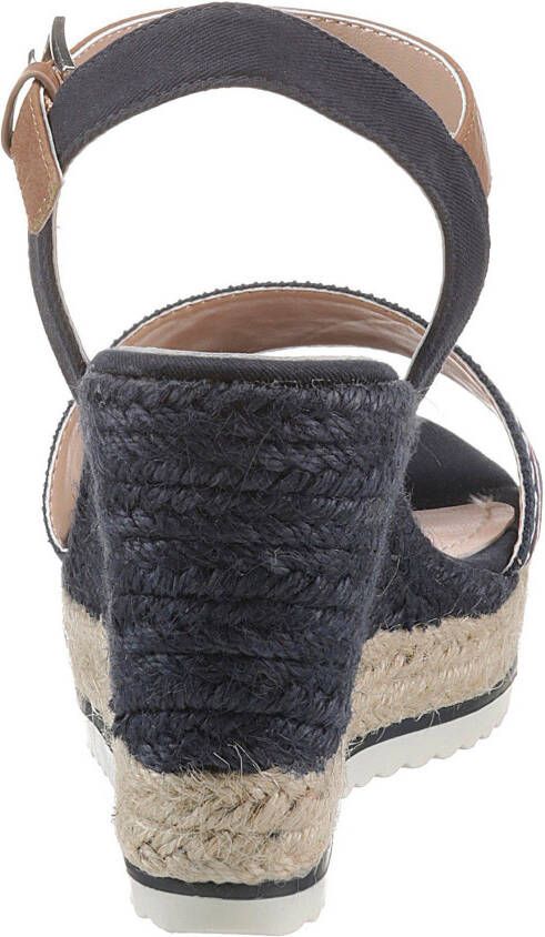 Tom Tailor Sleehaksandaaltjes met beleg van raffia