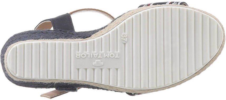 Tom Tailor Sleehaksandaaltjes met beleg van raffia