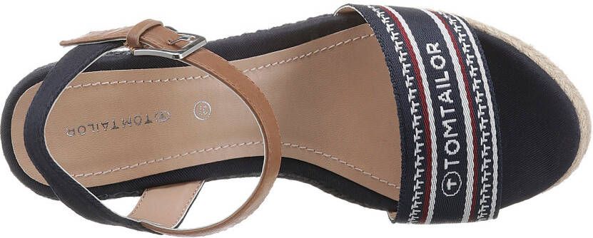 Tom Tailor Sleehaksandaaltjes met beleg van raffia