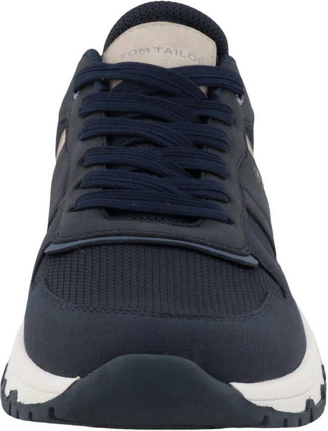 Tom Tailor Sneakers vrijetijdsschoen lage schoen veterschoen met contrast bies
