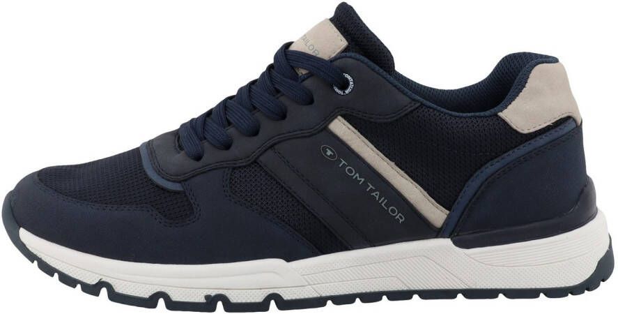 Tom Tailor Sneakers vrijetijdsschoen lage schoen veterschoen met contrast bies