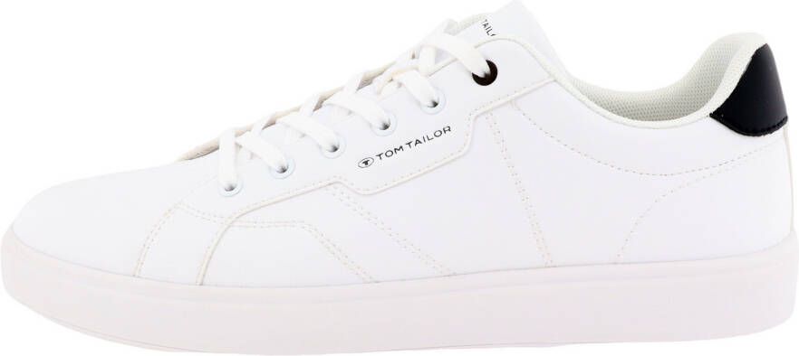 Tom Tailor Sneakers contrastaccent aan de hiel vrijetijdsschoen lage schoen veterschoen