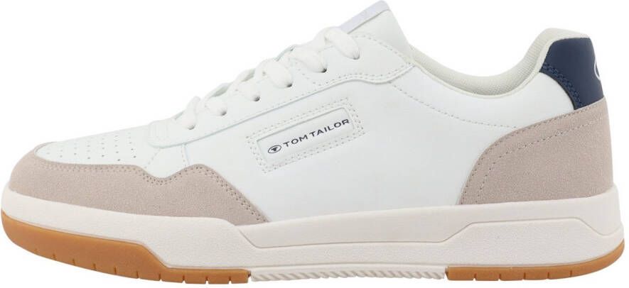 Tom Tailor Sneakers met sleehak vrijetijdsschoen lage schoen veterschoen met perforatie