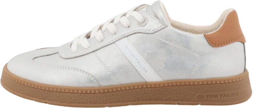 Tom Tailor Sneakers veterschoenen vrijetijdsschoen lage schoen met contrastafwerking op de hiel